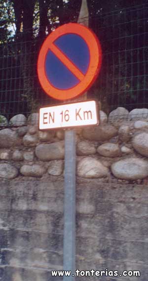 Prohibido aparcar 16km