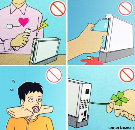 Cosas que no debes hacer con la Wii