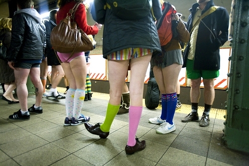 Sin pantalones por el metro