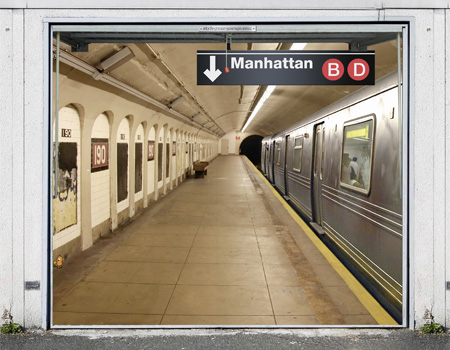 Foto gigante adhesiva para garaje con una estacion de metro