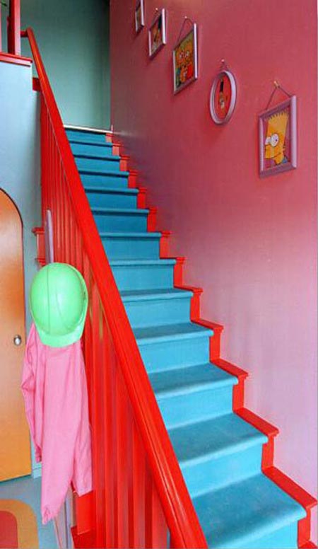 La escalera de la casa de los Simpson