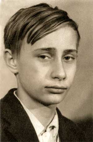 Foto de Vladimir Putin cuando era joven