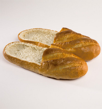 Zapatillas hechas de pan