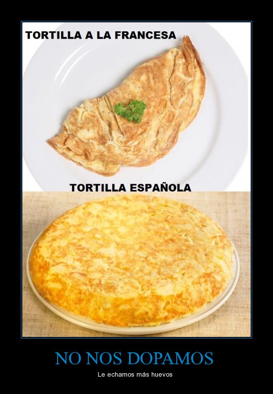 Diferencia entre una tortilla española y una francesa